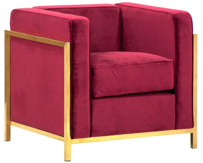 Poltrona struttura in acciaio rivestimento in velluto cm 76x70x68h – vari colori