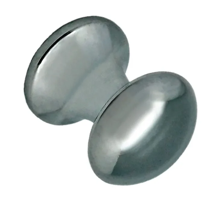 Pomolo rotondo per mobile 17 mm x 17 mm x 21 mm cromo lucido