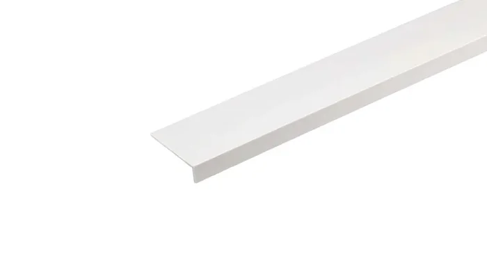 Profilo angolare a L 2,6 m 20×10 mm in pvc bianco opaco