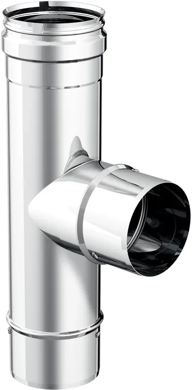 Raccordo a t 90° diam. 180 acciaio inox sp.0,5 mm – mono parete