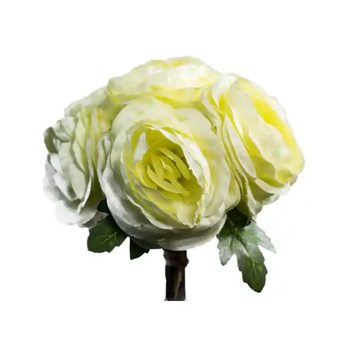 Ranuncolo bouquet h25cm colore giallo chiaro