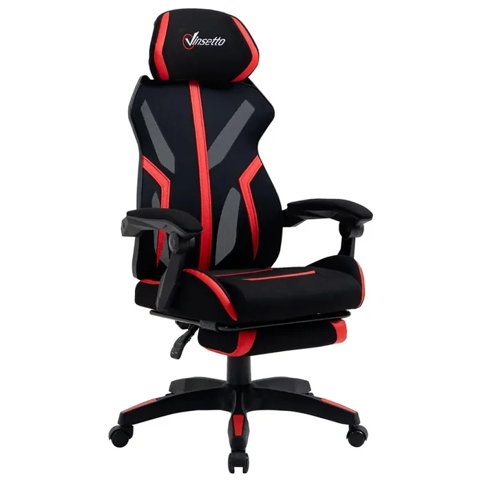 Sedia da Gaming Ergonomica 65x65x119-129 cm in Similpelle Nera