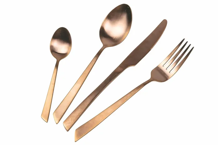 Service Besteckset 24-teilig aus mattiertem Kupferstahl Villa d‘Este Home Tivoli Cut