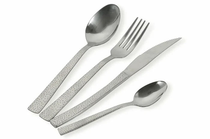 Service Besteckset 24-teilig aus poliertem Silberstahl Villa d‘Este Home Tivoli Stone