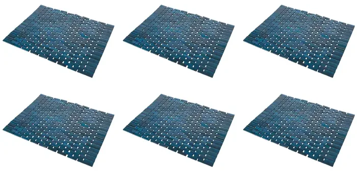 Set 6 Bambus-Tischsets 33 x 45 x 0,7 cm Villa d‘Este Home Tivoli Bamboo Blue