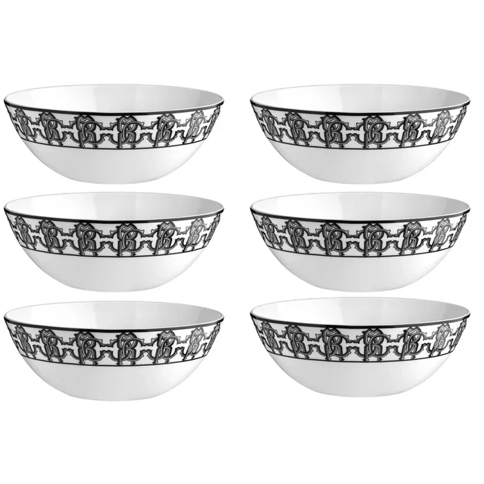 Set 6 Coppette Zuppa Monogram Black – Roberto Cavalli