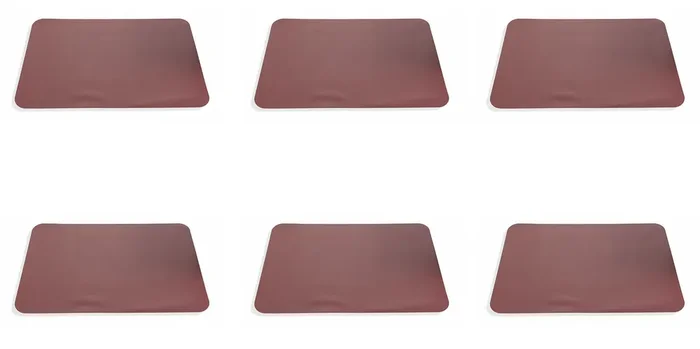 Set 6 PVC Tischsets 45x30x0,2 cm Villa d‘Este Home Tivoli Texas Bordeaux