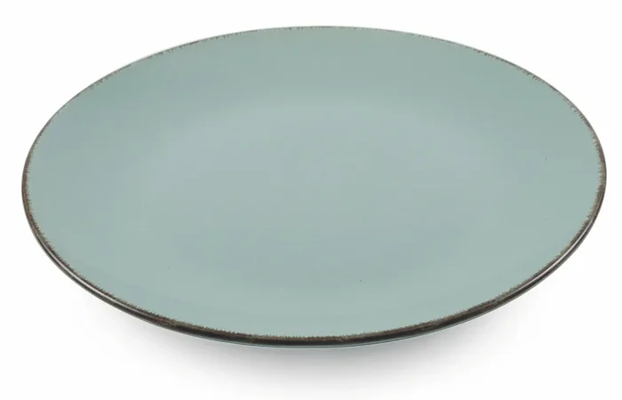 Set 6 Speiseteller aus Steinzeug Ø27×3,5 cm Villa d‘Este Home Tivoli Baita Grau glasiert