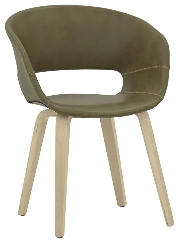 Set da 2 Poltroncina moderna in legno di faggio ed ecopelle cm 46x42x77h – vari colori