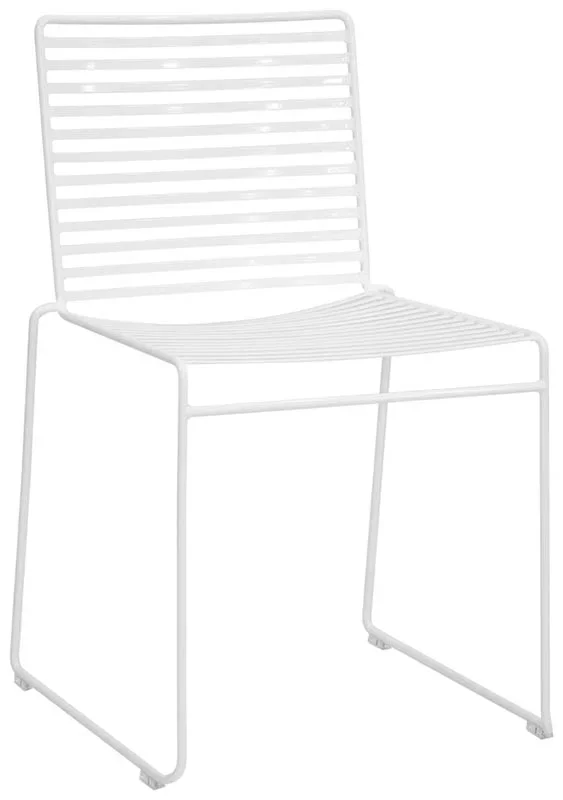 Set da 2 Sedia in acciaio verniciato moderna per uso esterno o interno cm 44x41x78h