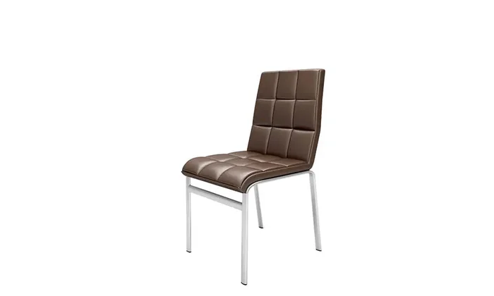 Set mit 4 Stühlen aus weichem Kunstleder 85 x 44 x 45 cm TFT Serena Chocolate