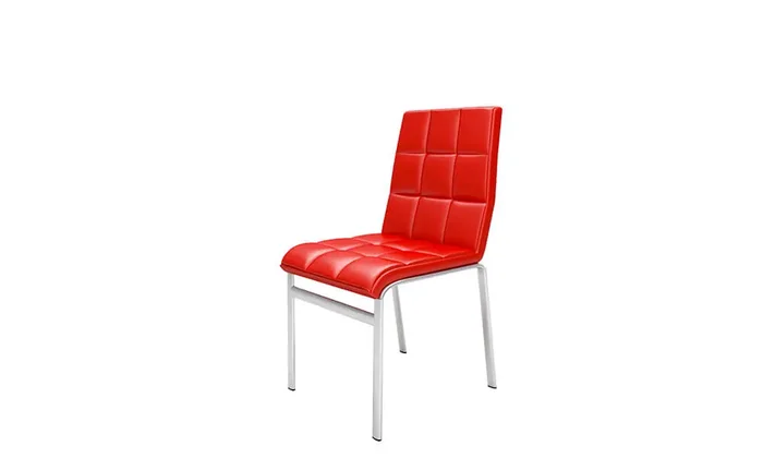 Set mit 4 Stühlen aus weichem Kunstleder 85 x 44 x 45 cm TFT Serena Red