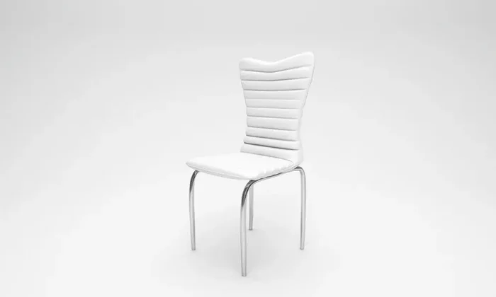 Set mit 4 Stühlen aus weichem Kunstleder 85 x 52 x 45 cm TFT White Heart