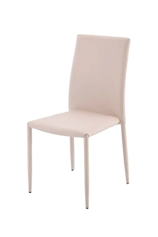 Set mit 4 Stühlen aus weichem Kunstleder 93 x 52 x 45 cm TFT DC Tortora