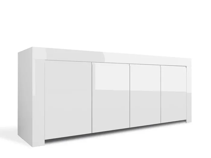 Sideboard Möbel für Wohnzimmer 4 Türen 210x50x82cm TFT Amber Glossy White