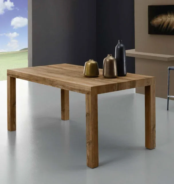 Sirio – Tavolo moderno allungabile Eurosedia in legno allunghe centrali cm 140/300x90x75h – vari colori