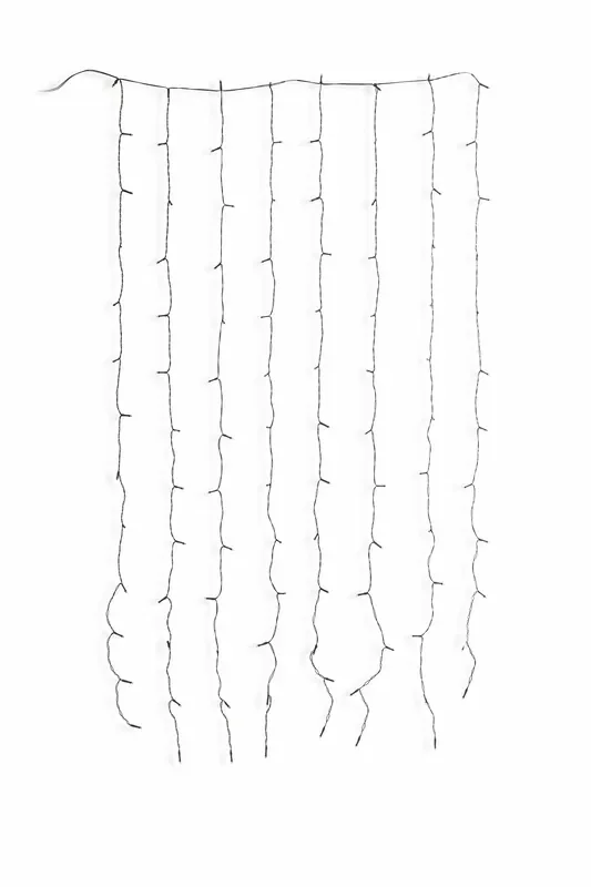 Soriani Weiß Outdoor-Indoor Heller Vorhang 4,5 V Verschiedene Größen – 104 LEDs