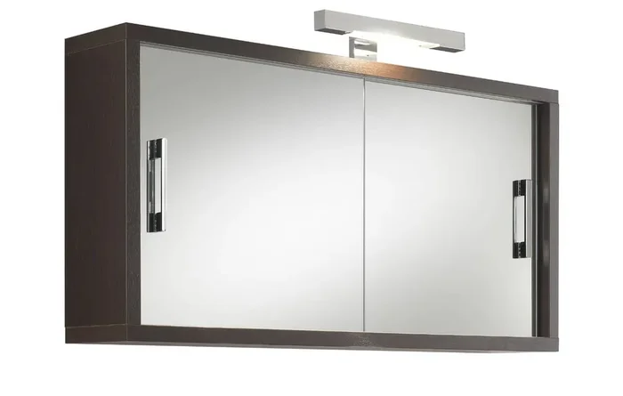 Spiegel 2 Türen in Melamin 130x18x47,5cm TFT Giava Wengè Spiegel