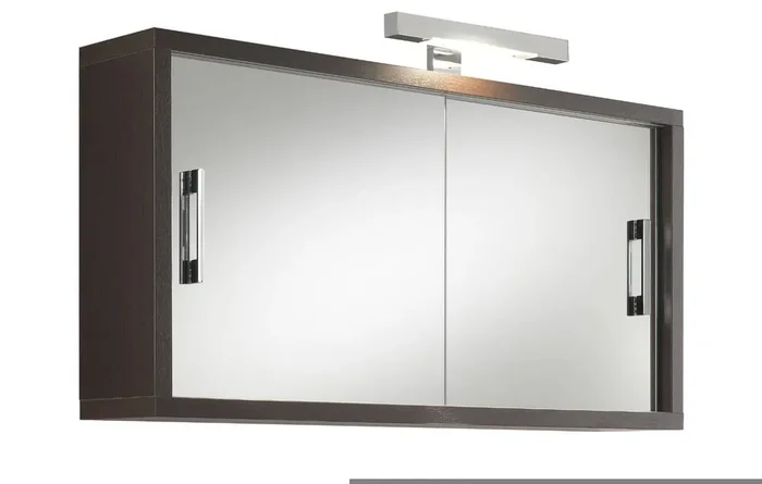 Spiegel 2 Türen in Melamin 90x18x47,5cm TFT Giava Wengè Spiegel