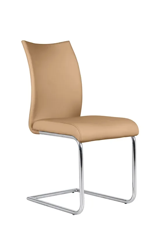 Stuhl aus Kunstleder / Amber Chrome Sled