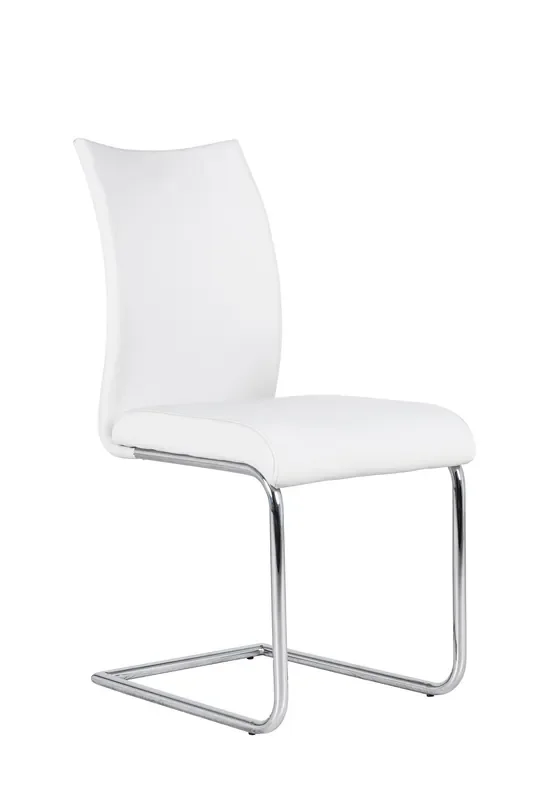 Stuhl aus Kunstleder / Amber Chrome Sled