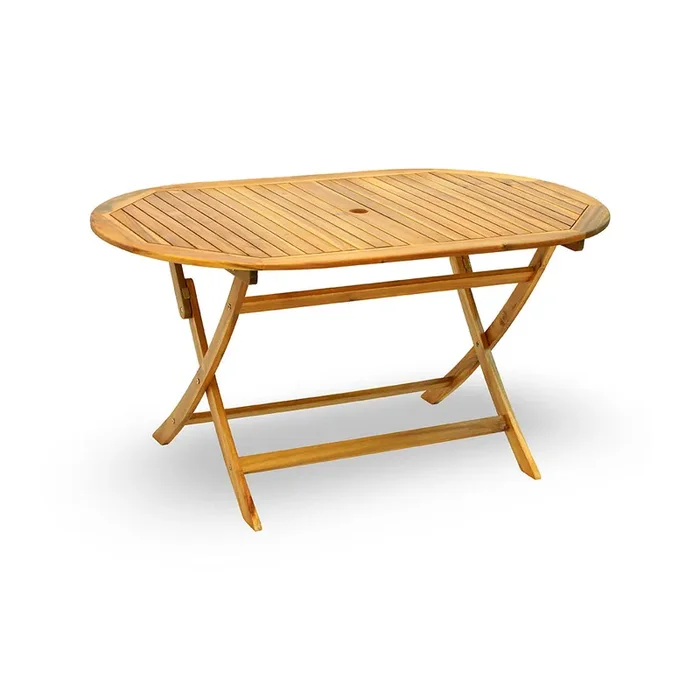 Taddei Lipe 150 Ovaler klappbarer Gartentisch aus Akazienholz