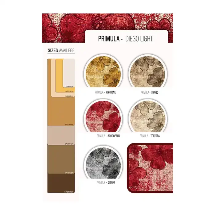 TAPPETO CUCINA PRIMULA 25 X 60 CM ASSORTITO