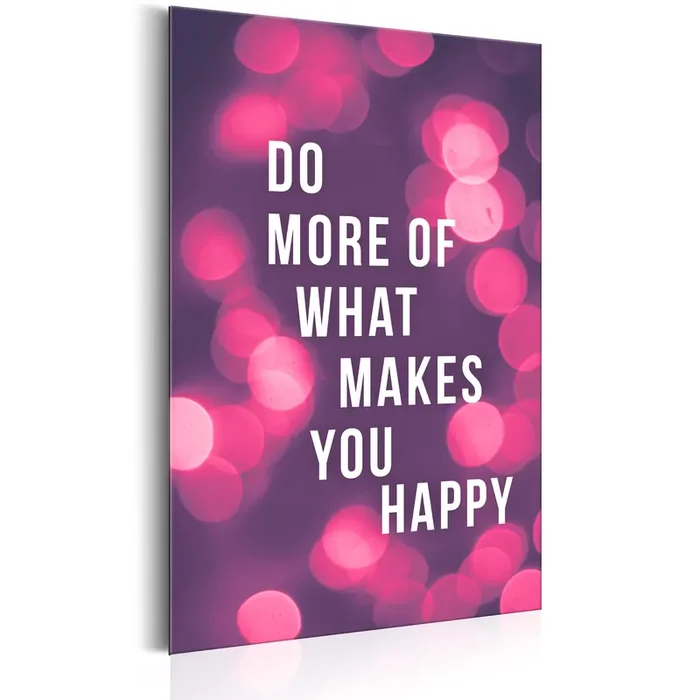 Targa In Metallo – Do More Of What Makes You Happy 31x46cm Erroi