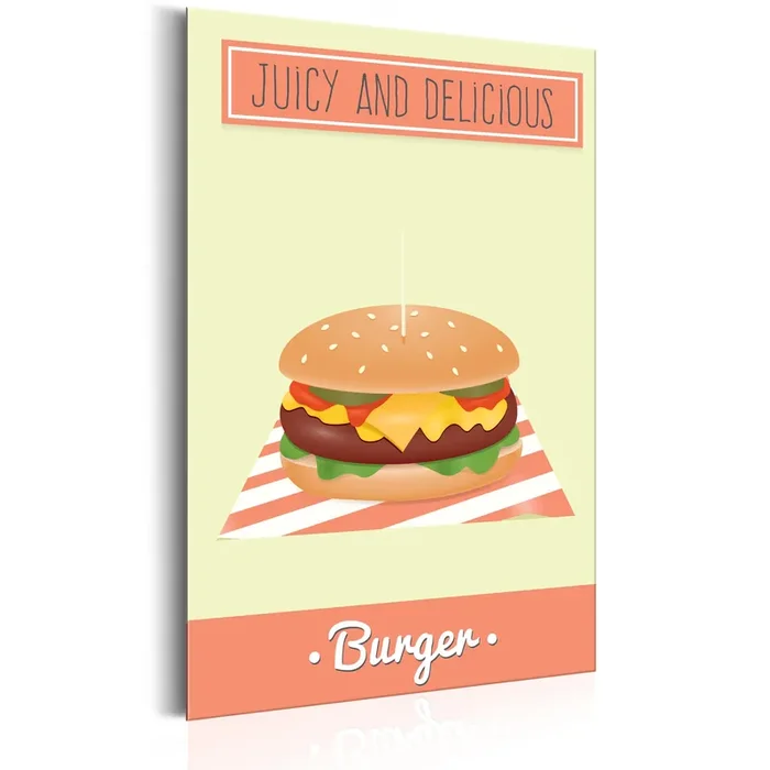 Targa In Metallo – Food – Burger 31x46cm Erroi