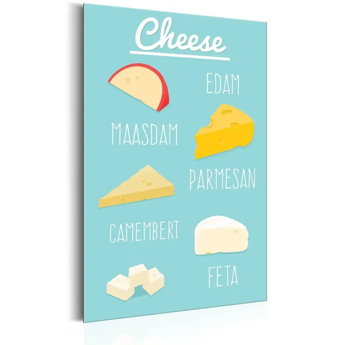 Targa In Metallo – Food – Cheese 31x46cm Erroi