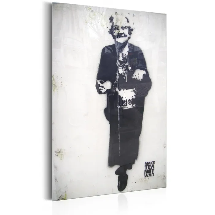 Targa In Metallo – Granny By Banksy 31x46cm Erroi