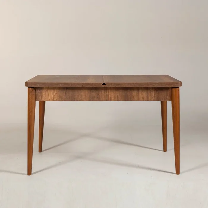 Tavolo allungabile classico e contemporaneo in legno noce cm 129/163x80x75h