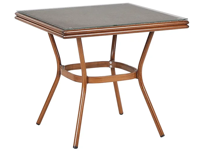 Tavolo da pranzo da giardino CASPRI II 80 cm 80 cm Vetro Grigio