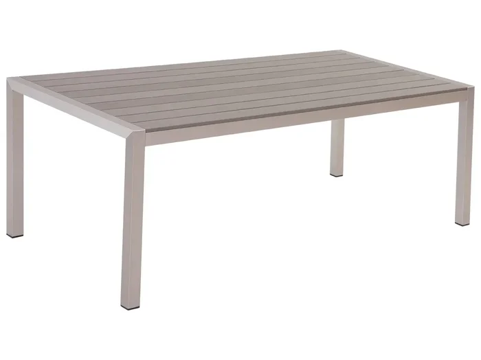 Tavolo da pranzo da giardino VERNIO 180 cm 90 cm Metallo Grigio
