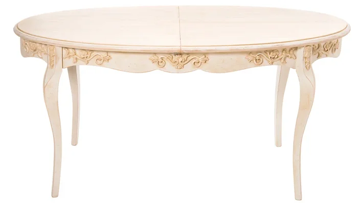 Tavolo da salotto ovale allungabile in legno stile classico cm 160x110x80h