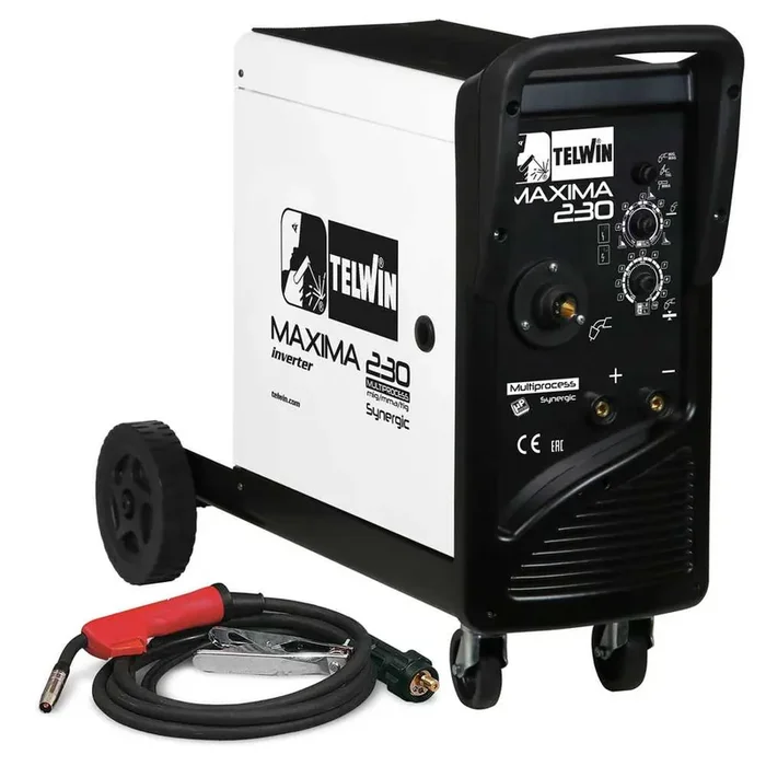 Telwin Maxima 230 Synergic – Saldatrice Inverter Multiprocesso (MIG-MAG/BRAZING/MMA/TIG LIFT) – GAS/NO GAS