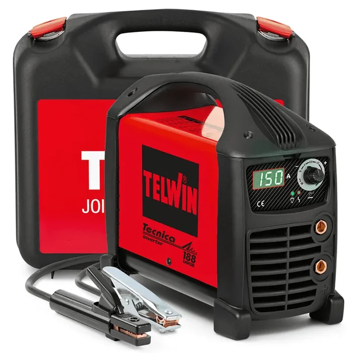 Telwin Tecnica 188 MPGE – Saldatrice Inverter (MMA, TIG) + Valigetta, corrente continua (DC)