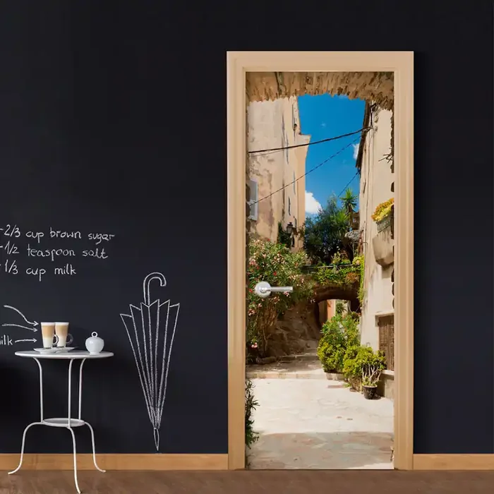 Türtapete Wandbild – Nachmittagsspaziergang 80x210cm Erroi