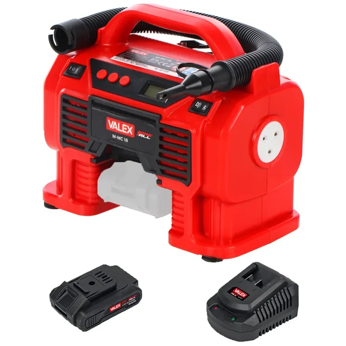 VALEX M-MC18 – Compressore aria a batteria – 18 V 2 Ah