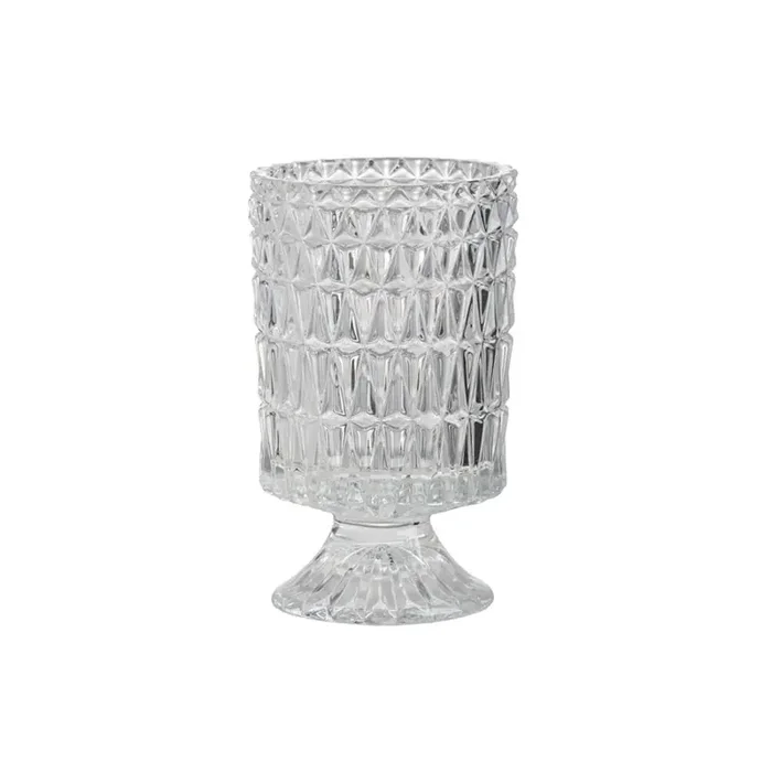 Vaso portacandela trasparente h18cm