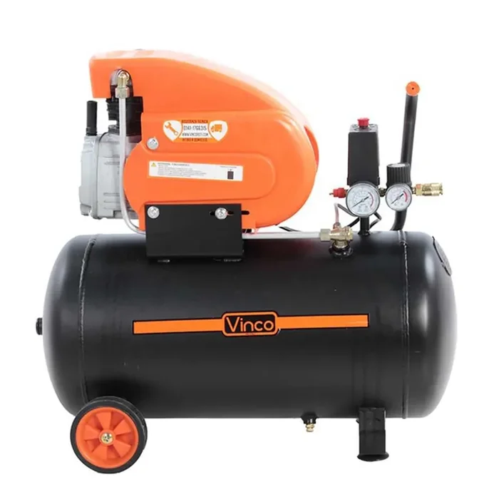 Vinco FDL50 – Compressore aria elettrico carrellato – Motore 2 HP – 50 lt