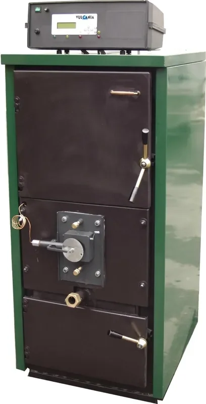 Vulcania caldaia a legna a fiamma aspirata 70 kW 142 cm x 76 cm x 112 cm