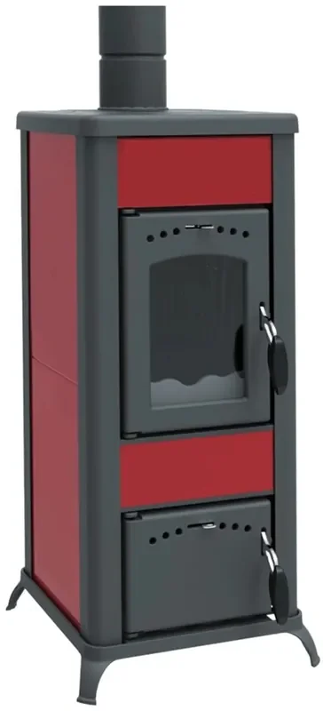 Vulcania stufa a legna Rina 8,2 kW rosso