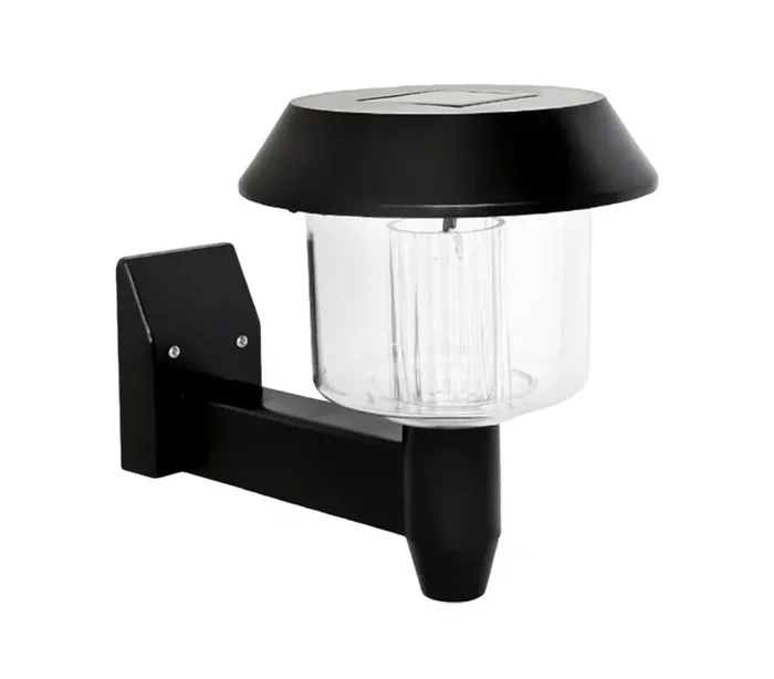 Wandleuchte 15 cm für LED-Außenwandleuchte mit Solarenergie Schwarz