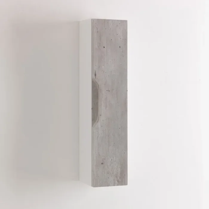 Wohnwand 1 Tür Soft Close 17,5x16x78,2 cm TFT Belsk Weiß und Zement