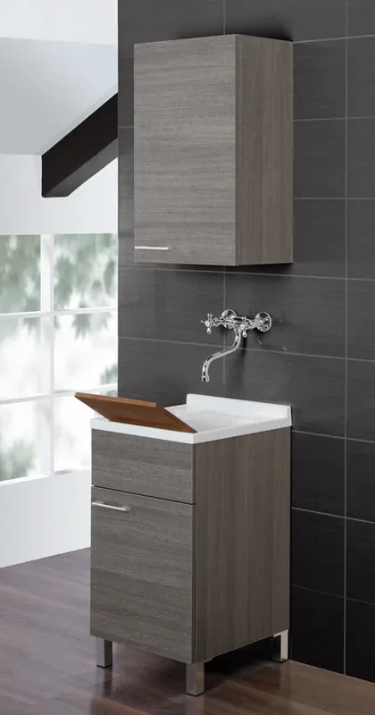 Wohnwand 45 cm Eiche dunkel